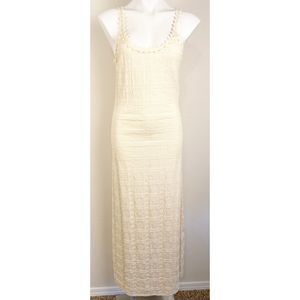 Chavin Cotton Cream Lace Maxi Dress Med.